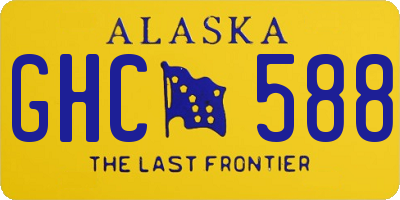 AK license plate GHC588