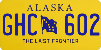 AK license plate GHC602