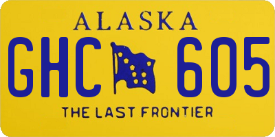AK license plate GHC605