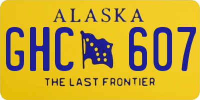 AK license plate GHC607