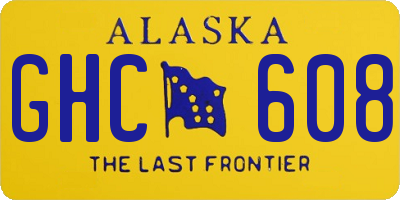 AK license plate GHC608