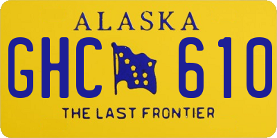 AK license plate GHC610