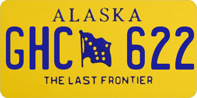 AK license plate GHC622