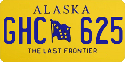 AK license plate GHC625