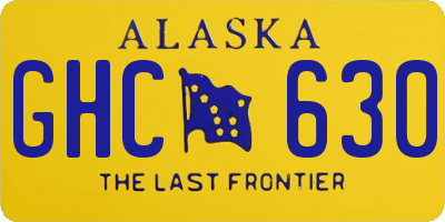 AK license plate GHC630