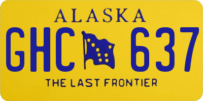 AK license plate GHC637
