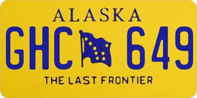 AK license plate GHC649