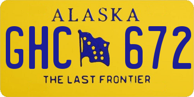 AK license plate GHC672