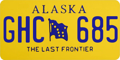 AK license plate GHC685