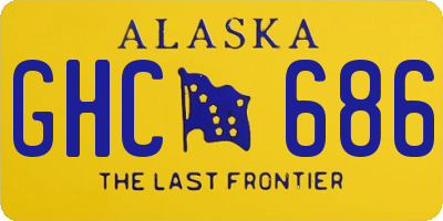 AK license plate GHC686