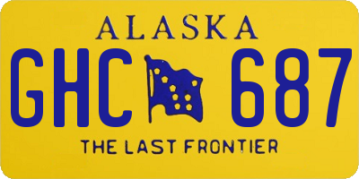 AK license plate GHC687