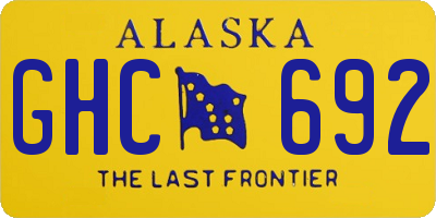 AK license plate GHC692