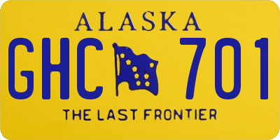 AK license plate GHC701