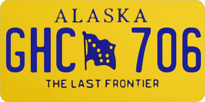 AK license plate GHC706