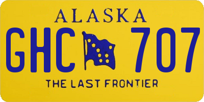 AK license plate GHC707