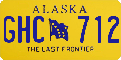 AK license plate GHC712