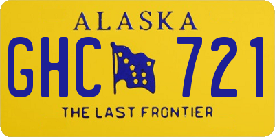 AK license plate GHC721