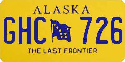 AK license plate GHC726