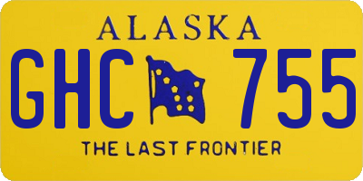 AK license plate GHC755
