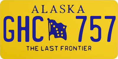 AK license plate GHC757