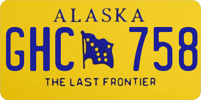 AK license plate GHC758