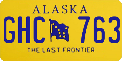 AK license plate GHC763
