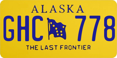 AK license plate GHC778