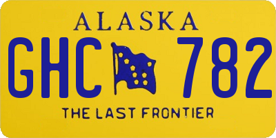 AK license plate GHC782