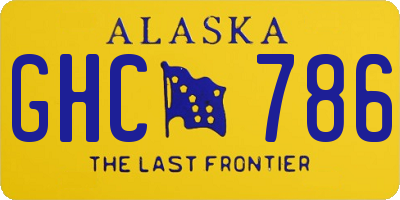 AK license plate GHC786