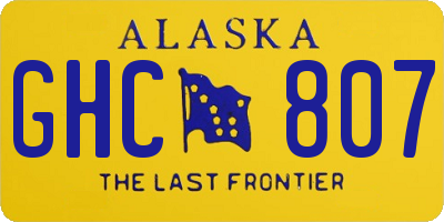 AK license plate GHC807