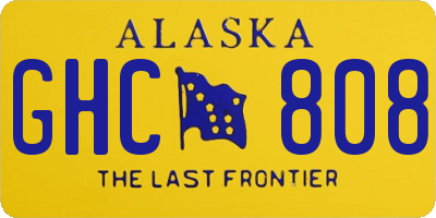AK license plate GHC808