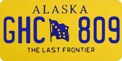 AK license plate GHC809