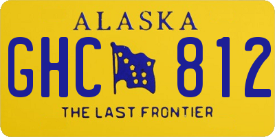AK license plate GHC812