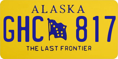 AK license plate GHC817