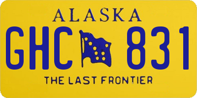 AK license plate GHC831