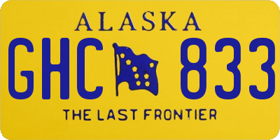AK license plate GHC833