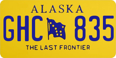 AK license plate GHC835