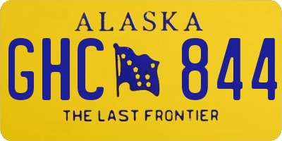 AK license plate GHC844