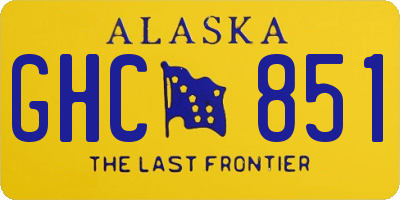 AK license plate GHC851