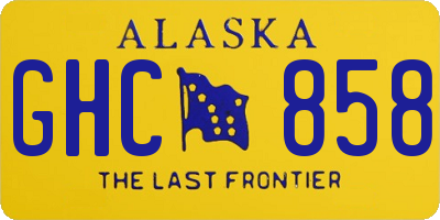 AK license plate GHC858