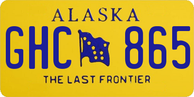 AK license plate GHC865