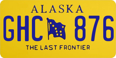 AK license plate GHC876