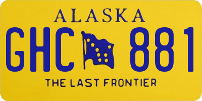 AK license plate GHC881