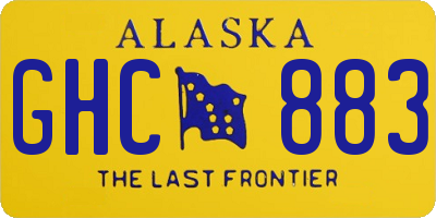AK license plate GHC883