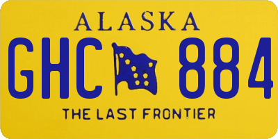 AK license plate GHC884