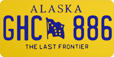 AK license plate GHC886