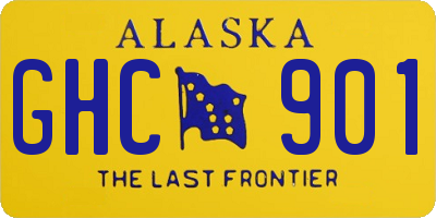 AK license plate GHC901