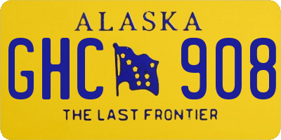 AK license plate GHC908