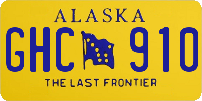 AK license plate GHC910