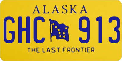 AK license plate GHC913